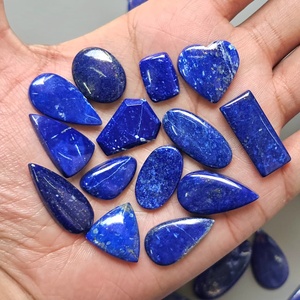 Lot de cabochons en lapis-lazuli naturel de formes variées, taille libre, pierres précieuses bleues pour la fabrication de bijoux - Product Image 2