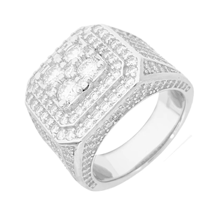 Hip Hop Jewelry Pass Diamond Tester Fast Shipping 925 Silver GRA Certificated <b>Iced</b> Out Moissanite <b>Ring</b> - Product Image 2