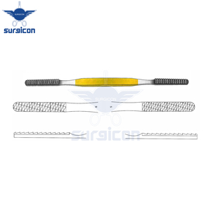 ที่ขูดจมูก Fomon ขนาด 20.5 ซม. / 8 นิ้ว แบบตรง พร้อมหัวทังสเตนคาร์ไบด์ TC ขนาด 40 x 7 มม. รุ่น Fig. 5/6 สำหรับการปรับรูปทรงกระดูกจมูกอย่างแม่นยำ - Product Image 2