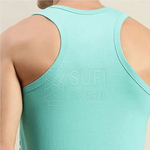 Débardeur tricoté décontracté pour hommes, idéal pour la gym et l'exercice intensif, options de couleurs personnalisées, respirant et séchage rapide - Product Image 5