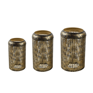 โคมไฟเชิงเทียนสีทองแดงโบราณตกแต่งในร่มโคมไฟที-ไลท์ - Product Image 3