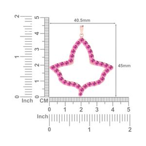Rose Gold Pink Crystal Leaf <b>Necklace</b> Women Elegant Fashion Jewelry Large Pendant <b>Necklace</b> Stylish Accessory Gift Daily Wear - Product Image 6