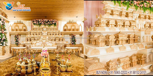 ชุดอุปกรณ์ตกแต่งงานแต่งงานสไตล์อินเดียตกแต่งงานแต่งงานสไตล์โมเดิร์นชุดแมนเด็ปสีขาวขัดเงาสำหรับงานแต่งงานกลางแจ้งสหรัฐอเมริกา - Product Image 2