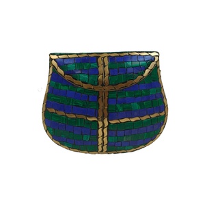 Handmade Blue Green <b>Mosaic</b> <b>Tile</b> Metal Clutch Bag Luxury Evening Party Wedding Designer Handbag <b>for</b> Women - Product Image 1