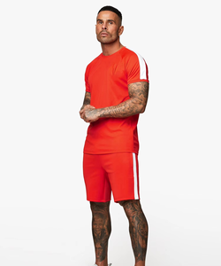 Conjunto Deportivo de Poliéster Personalizado al por Mayor, Traje Deportivo para Gimnasio, Camiseta y Pantalones Cortos de 2 Piezas para Hombre - Product Image 1