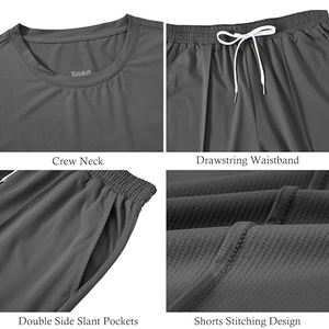 Conjunto Deportivo de Verano para Hombre, Elegante, Transpirable y Ligero, con Tela de Secado Rápido y Alta Calidad para Estilos de Vida Activos, Manga Corta - Product Image 2