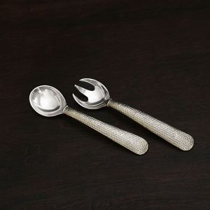 Professional Chef Grade Stainless Metal <b>Salad</b> <b>Server</b> For Mixing Tossing And Serving Fresh Healthy <b>Salads</b> - Product Image 4