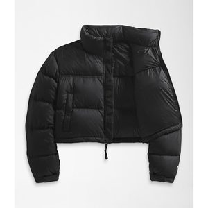 Best Sale Women's Stand Collar Zipper Breathable Embroidery <b>Cropped</b> <b>Puffer</b> <b>Jacket</b> Padded Quick Dry Stripe Letter - Product Image 1