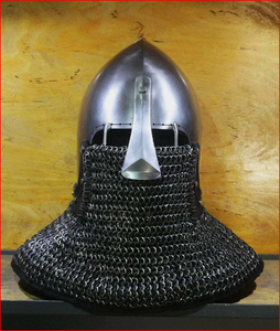 Casco de Combate Medieval, Aventail, Camisa de Cadena, Armadura, Casco Medieval - Product Image 1