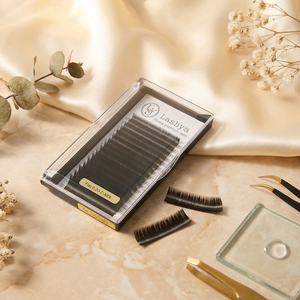 ขนตาปลอม PBT Volume Lash Extensions แบบ B/C/CC/D Curl & Easy Fanning Fiber ขายส่งสำหรับต่อขนตาแบบเส้นต่อเส้น - Product Image 2