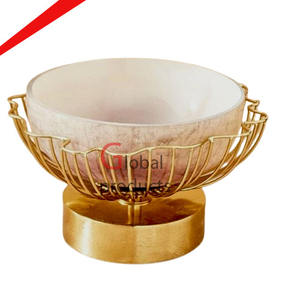 ชามแก้ววินเทจปี 2026 พร้อมฐานโลหะ หูจับรูปปลาหมึก ดีไซน์ทันสมัย เป็นมิตรกับสิ่งแวดล้อม เหมาะสำหรับเสิร์ฟอาหารค่ำ ของตกแต่งโต๊ะอาหาร และสลัด - Product Image 4