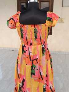 Vestido Maxi de Algodón Estampado Cómodo y Ligero para Mujer, Estilo Ajustado y Evase, Vestido Casual para Playa o Fiesta, Venta al Por Mayor - Product Image 6