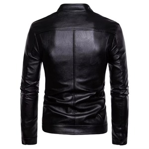 Chaqueta de Cuero para Hombre con Mangas en Contraste, Estilo Urbano, Proveedor Mayorista Personalizado - Product Image 2