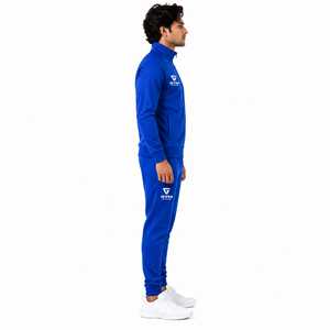 Conjunto Deportivo Azul Rey para Hombre, Chaqueta Deportiva con Cierre Completo y Pantalones Jogger, Logotipo Personalizado, Ropa Deportiva para Gimnasio - Product Image 4