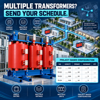 Transformateur de distribution sec triphasé 10/10,5/11 kV 400 V 30 kVA 50/60 Hz avec enroulement cuivre/aluminium Dyn11/Yyn0 personnalisable
