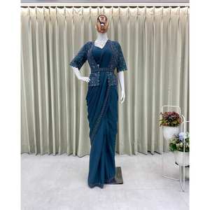 Vestidos de Noche, Hermoso Koti, Sari de Fiesta Adornado - Product Image 1