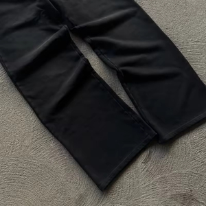 Pantalon de jogging double taille imprimé sur mesure, effet délavé soleil, style streetwear, coupe ample, déchiré, pour homme - Product Image 3