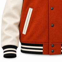 Veste universitaire personnalisée pour homme, veste bomber de style universitaire avec manches contrastées de qualité supérieure et logo personnalisé