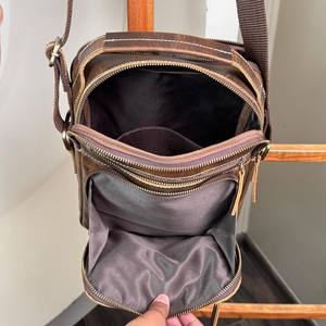 Classic Casual Full Grain Leather Single Shoulder Crossbody <b>Bag</b> Real Leather Business Youth Vertical <b>Men</b> Shoulder Messenger <b>Bags</b> - Product Image 6