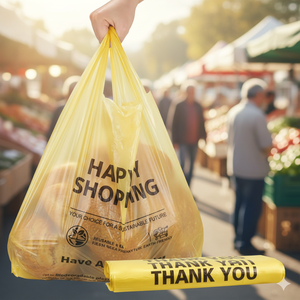 Sac en plastique à soufflets latéraux en PEHD, imprimé sur mesure, haute résistance à la traction, vente en gros, fabriqué au Vietnam par un fournisseur fiable - Product Image 2