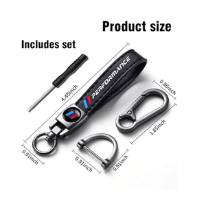 พวงกุญแจหนังและโลหะผสมรูปโลโก้รถยนต์ พร้อมวัสดุพรีเมียม - Product Image 2