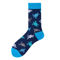 Chaussettes amusantes en coton en gros à prix abordable, unisexes, respirantes, à motifs d'animaux marins