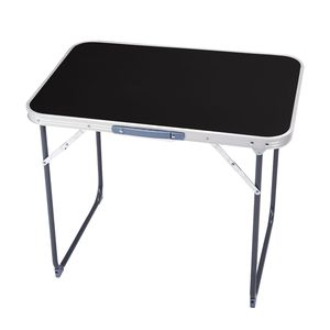 Tavolo Pieghevole in Alluminio Leggero da 70 cm, Nero, Altezza Regolabile per Camera da Letto, Picnic, Uso Esterno con Facile Conservazione - Product Image 2