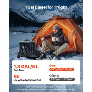 All-in-One 8KW Diesel Heater for Trucks <b>RVs</b> <b>Campers</b> Portable for Bluetooth APP Remote Control DC 12V/24V 1.3 Gal Fuel Tank LCD - Product Image 2