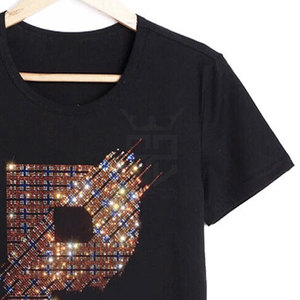 New Design <b>Top</b> Selling 100% Cotton Logo Printed Men <b>Rhinestone</b> T-Shirt For Men Wholesale Loose Fit Men <b>Rhinestone</b> T-Shirt - Product Image 5