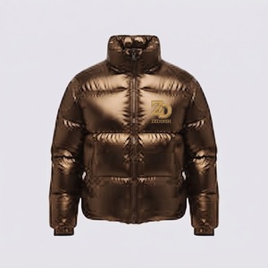 Veste d'hiver décontractée pour homme ZEDDISH, couleur unie, col montant, manteau matelassé chaud, fermeture éclair, veste matelassée moderne - Product Image 4