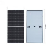 450W Résistant M10 Cellules Encapsulant Enduit Panneaux Solaires En Verre Trempé Mono Demi Coupe Argent Anodisé Double Mur Cadre En Aluminium