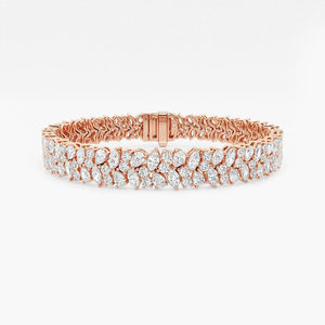 Pulsera de Moda con Diamantes Cultivados en Laboratorio, Corte Redondo, Pera y Marquesa, 13 CTW, 8 Pulgadas, Elegante Pulsera con Línea de Diamantes para Mujer - Product Image 2