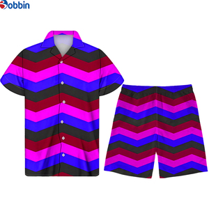 Costumes pour hommes confortables et respirants, collection été, chemise boutonnée personnalisée pour hommes, manches courtes, pantalon de plage, été + taille - Product Image 4