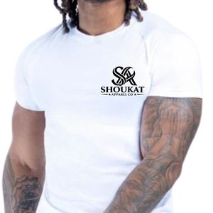 Mens <b>White</b> Slim <b>Fit</b> Crew Neck <b>T</b> <b>Shirt</b> Custom Logo Short Sleeve Sportswear Gym Casual Apparel Manufacturer Shoukat Apparel - Product Image 3