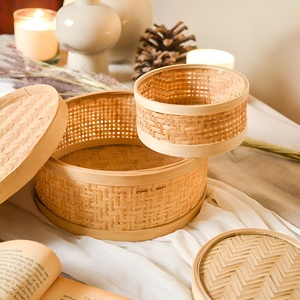 <b>Wedding</b> invite boxes handcrafted natural bamboo weaved <b>box</b> <b>gift</b> display container wholesale - Product Image 4