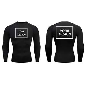 เสื้อรัดรูปแขนยาวพิมพ์ลายแบบซับลิเมชั่นสำหรับผู้ชายสำหรับการฝึกซ้อม MMA และการฝึกซ้อมในยิม - Product Image 3