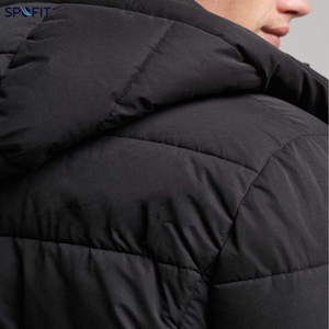 Nouvelle veste d'hiver pour homme, matelassée, à capuche, zippée, alternative au duvet, imperméable, coupe-vent, vêtement d'extérieur décontracté - Product Image 3