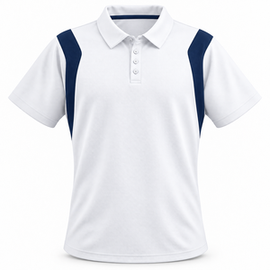 Chemise de travail pour homme personnalisée avec logo, 100 % coton, séchage rapide, boutonnée, en tissu piqué, avec empiècements contrastants, manches courtes - Product Image 1