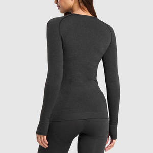 Chemise de compression pour femme, couche de base, OEM ODM, tissu respirant haute performance, vêtements de sport personnalisés, directement de l'usine - Product Image 2