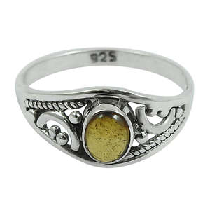 <b>Boho</b> Style 925 Sterling Silver <b>Ring</b> With Yellow Tourmaline Gemstone Handmade Silver <b>Ring</b> Jewelry Perfect Daily-wear <b>Ring</b> For Her - Product Image 1