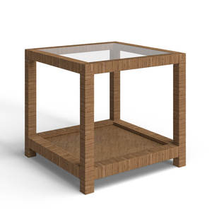 Meuble d'appoint moderne Table d'extrémité en verre avec cadre en métal Tables basses contemporaines - Product Image 5