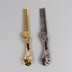 Peine para Barba de Acero Inoxidable de Alta Calidad, 1 Pieza, Portátil, Tamaño de Bolsillo, Personalizable, Herramienta para Peinar Barba y Cabello para Hombres - Product Image 2