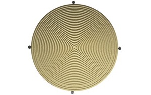 Arden Modern <b>Round</b> Metal Coffee <b>Table</b> With <b>Gold</b> Top And Black Frame Contemporary Living Room Furniture - Product Image 3