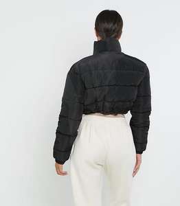 Veste courte matelassée pour femme, veste d'hiver rembourrée - Product Image 6