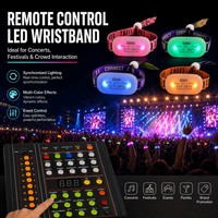Bracelet LED lumineux à télécommande sans fil personnalisé avec logo OEM ODM Longstargift pour interaction public-artistes lors de concerts et événements sportifs