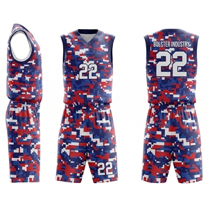 Ensemble d'uniformes de basketball athlétiques personnalisés par sublimation, en tissu 100 % polyester respirant et anti-humidité, avec taille élastique, pour équipes sur mesure - Product Image 5