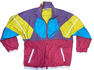 Chaqueta Cortavientos Personalizada OEM, Estilo Retro Vintage, con Cierre Completo y Bloques de Color, para Hombre, 2025 - Product Image 5