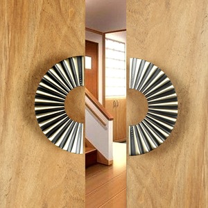 Manija de puerta con acabado negro, tirador de metal resistente para puerta principal, gabinete y cajones, herrajes - Product Image 1