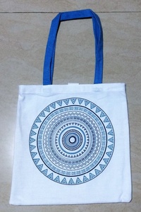 Cotton Twill Soft-loop European Design <b>Collapsible</b> Square Tote Bag with Long Hand Length Handle 50x90cm - Product Image 2