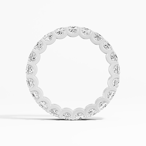 Bague de mariage éternelle en moissanite princesse en gros, 3,51 carats, VVS VS, plaqué rhodium, or 10K 14K 18K, commandes en gros B2B - Product Image 4